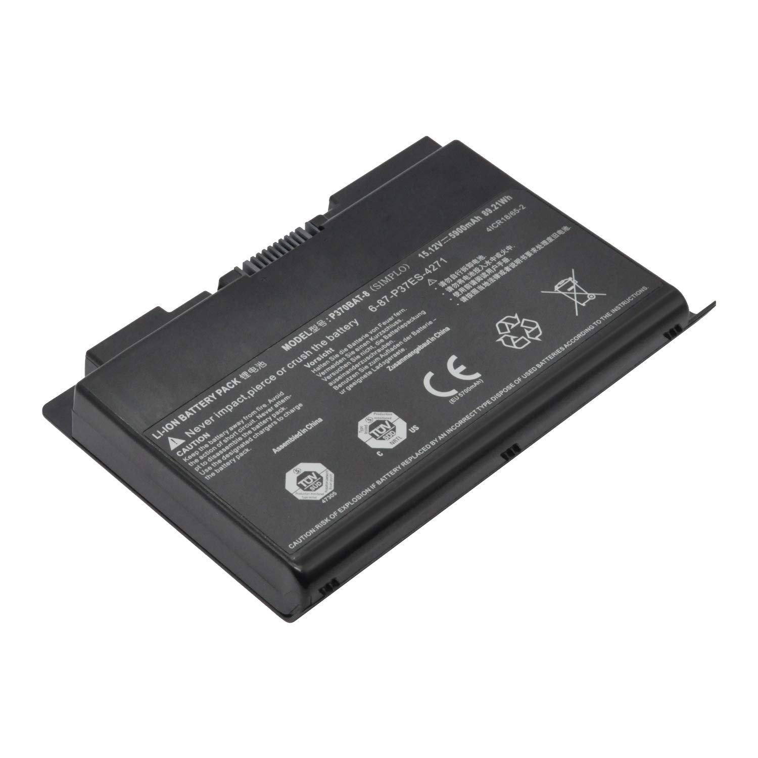 clevo p370sm3 series laptop battery
